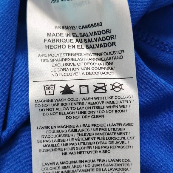 Nike Blue Long Sleeve Athletic Tee Size Large Nike Pro Blue Tee - Picture 9 of 10